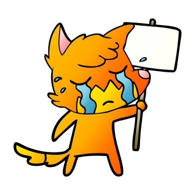 Tilki çizgi film karakteri vektör çizim