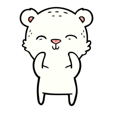 Kutup Ayısı Çizgi Filminin Vektör İllüstrasyonu