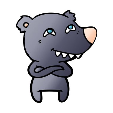 ayı çizgi film karakteri vektör çizim 