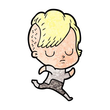 Çizgi filmdeki kadının vektör çizimi