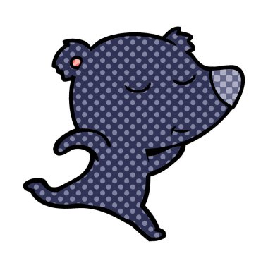 ayı çizgi film karakteri vektör çizim 