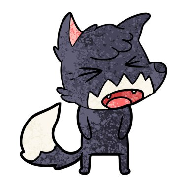 Çizgi film tilkisinin vektör çizimi