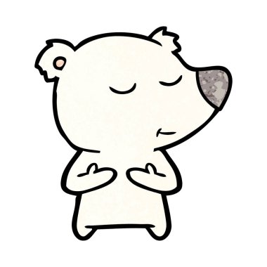 Kutup Ayısı Çizgi Filminin Vektör İllüstrasyonu