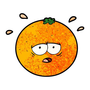 çizgi film turuncu vektör çizim