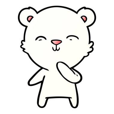 Kutup Ayısı Çizgi Filminin Vektör İllüstrasyonu