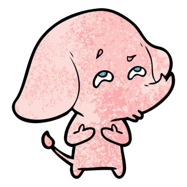 Çizgi film filinin vektör illüstrasyonu