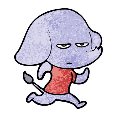 vektör çizim rahatsız çizgi fil