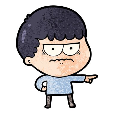 vektör çizim karikatür dostum rahatsız