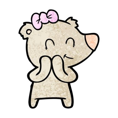 ayı çizgi film chraracter vektör çizim