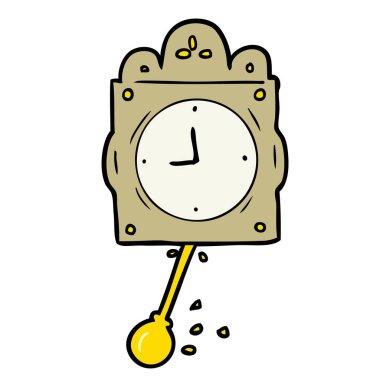 sarkaç ile karikatür saatli masa saati