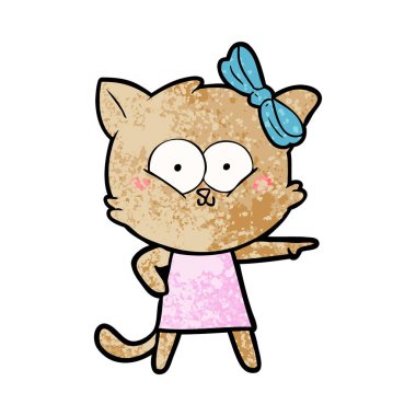 Çizgi film kedisinin vektör çizimi