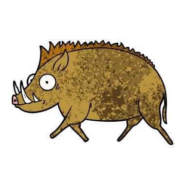 Çizgi film domuzunun vektör çizimi