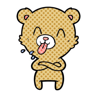 ayı çizgi film karakteri vektör çizim 