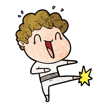 vektör çizim karikatür mutlu adam