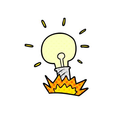 vektör çizim karikatür ampul