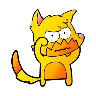 Tilki çizgi film karakteri vektör çizim