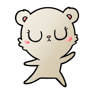 ayı çizgi film karakteri vektör çizim 