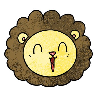 Çizgi film aslanının vektör çizimi