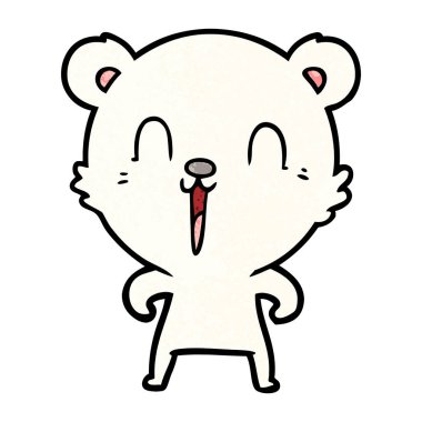 Kutup Ayısı Çizgi Filminin Vektör İllüstrasyonu