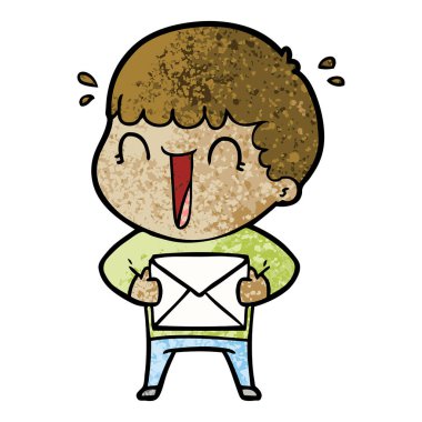 çizgi film adam ile mektup