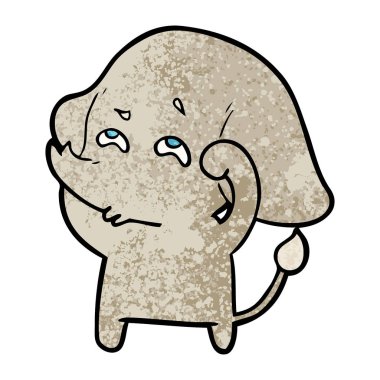 Çizgi film filinin vektör illüstrasyonu