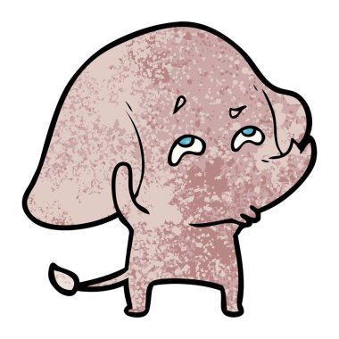 Çizgi film filinin vektör illüstrasyonu