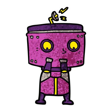 Çizgi film robotunun vektör çizimi