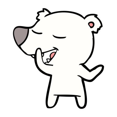 Kutup Ayısı Çizgi Filminin Vektör İllüstrasyonu