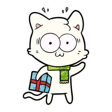 Noel hediyesi ile sürpriz kedi çizgi film