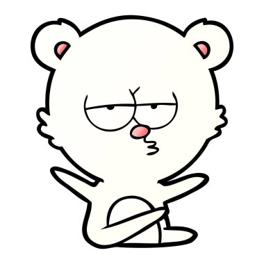 Kutup Ayısı Çizgi Filminin Vektör İllüstrasyonu