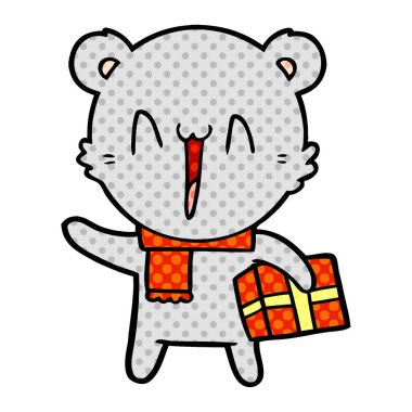 çizgi film chraracter hediye ile ayı