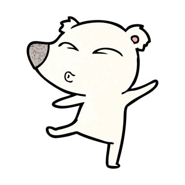 Kutup Ayısı Çizgi Filminin Vektör İllüstrasyonu