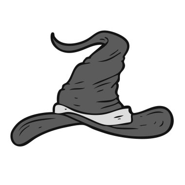 çizgi film sihirbazları şapka vektör çizim