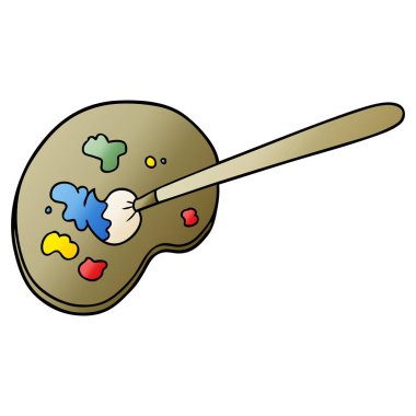 vektör çizim karikatür sanatçısı paleti