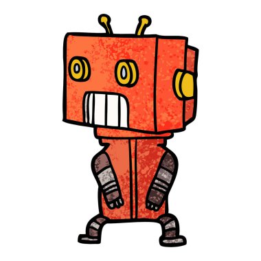 Çizgi film robotunun vektör çizimi