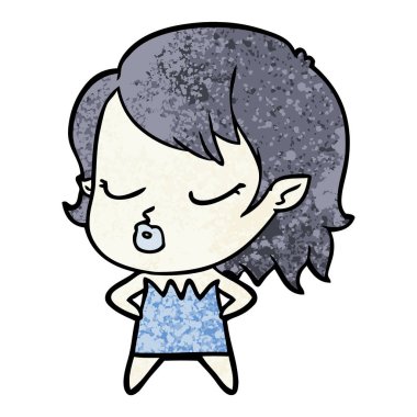 sevimli çizgi vampir kız