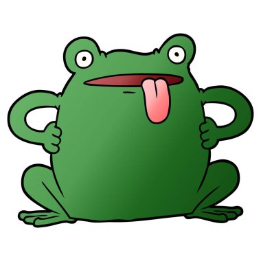 vektör çizim karikatür kurbağa