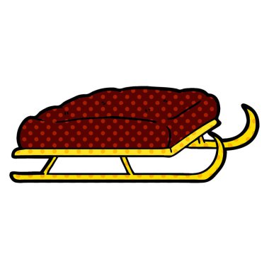 vektör çizim karikatür kızak