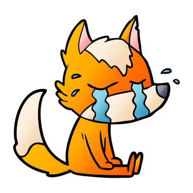 Tilki çizgi film karakteri vektör çizim