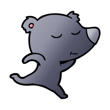 ayı çizgi film karakteri vektör çizim 