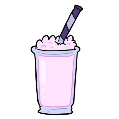 vektör çizim karikatür milkshake