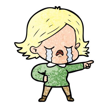 ağlayan çocuk vektör çizim