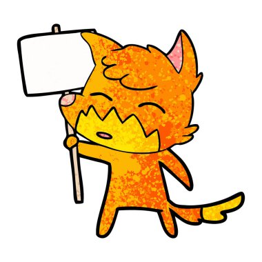 Çizgi film tilkisinin vektör çizimi