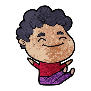 vektör çizim karikatür dostça adam