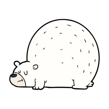 Kutup Ayısı Çizgi Filminin Vektör İllüstrasyonu