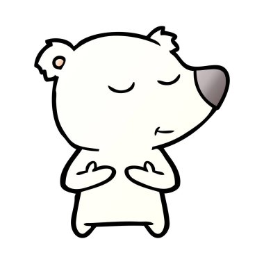 Kutup Ayısı Çizgi Filminin Vektör İllüstrasyonu