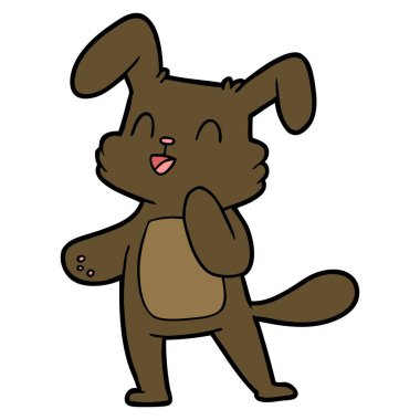 Çizgi film tavşanının vektör çizimi