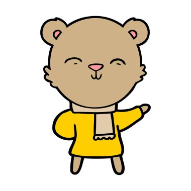 ayı çizgi film chraracter vektör çizim