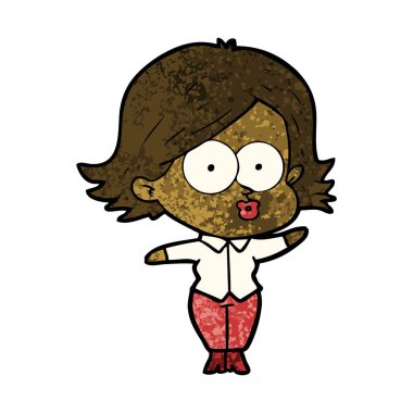 surat asmayı çizgi film kız vektör çizim