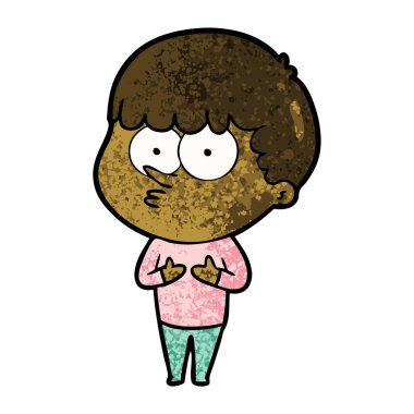 vektör çizim karikatür meraklı çocuk